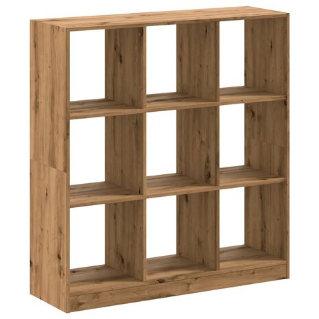 Boekenkast 102x32x108 cm bewerkt hout artisanaal eikenkleurig 2