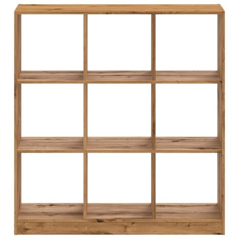 Boekenkast 102x32x108 cm bewerkt hout artisanaal eikenkleurig 4