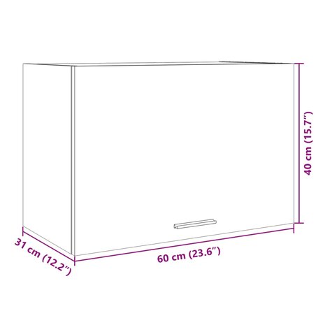 Hangkast 60x31x40 cm spaanplaat sonoma eikenkleurig 12