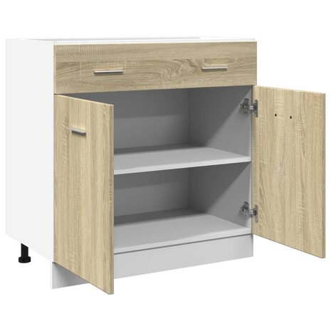 Onderkast met lade 80x46x81,5 cm spaanplaat sonoma eikenkleurig 8