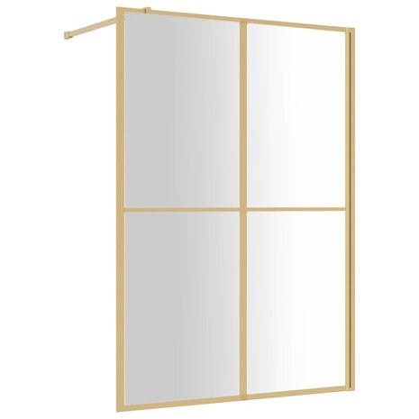 Inloopdouchewand transparant 140x195 cm ESG-glas goudkleurig 2