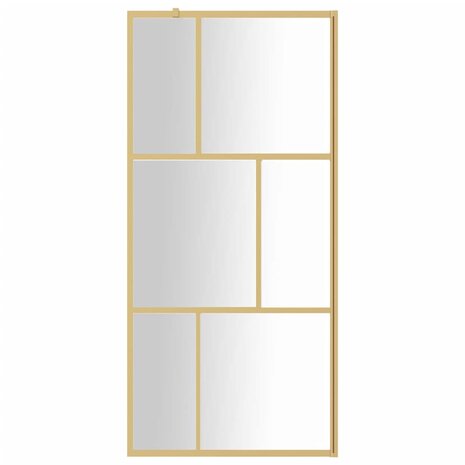 Inloopdouchewand transparant 80x195 cm ESG-glas goudkleurig 3