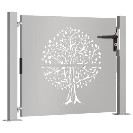 Poort 105x105 cm boomontwerp cortenstaal 3