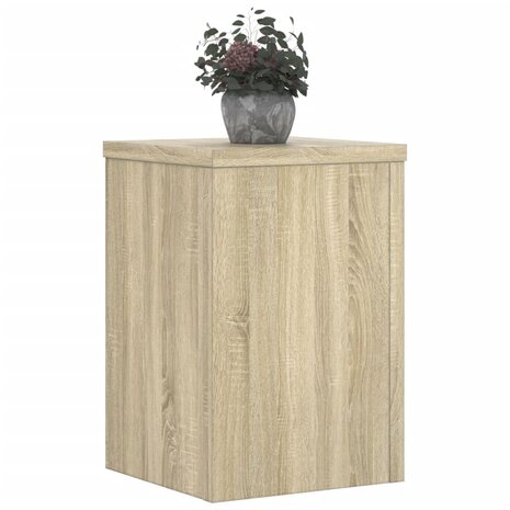 Plantenstandaards 2 st 20x20x30 cm bewerkt hout sonoma eiken 3