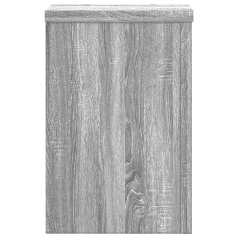 Plantenstandaards 2 st 20x20x30 cm bewerkt hout grijs sonoma 6