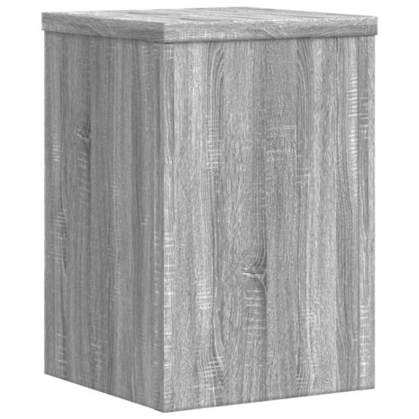 Plantenstandaards 2 st 20x20x30 cm bewerkt hout grijs sonoma 7