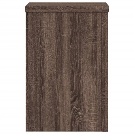 Plantenstandaards 2 st 20x20x30 cm bewerkt hout bruin eiken 6