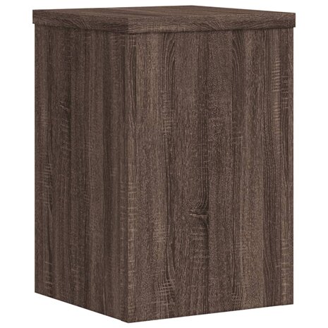 Plantenstandaards 2 st 20x20x30 cm bewerkt hout bruin eiken 7