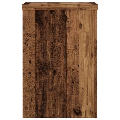 Plantenstandaards 2 st 20x20x30 cm bewerkt hout oud houtkleurig 5