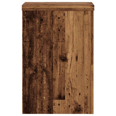 Plantenstandaards 2 st 20x20x30 cm bewerkt hout oud houtkleurig 6