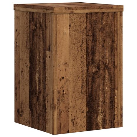 Plantenstandaards 2 st 20x20x30 cm bewerkt hout oud houtkleurig 7