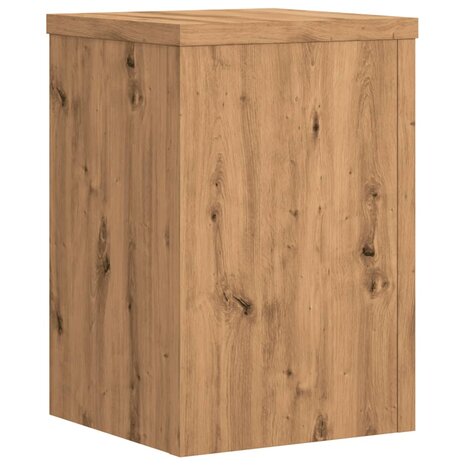 Plantenstandaards 2 st 20x20x30 cm hout artisanaal eiken 4