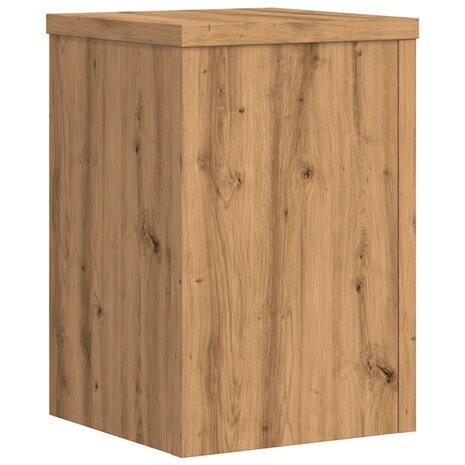 Plantenstandaards 2 st 20x20x30 cm hout artisanaal eiken 7