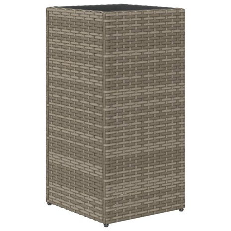 Plantenbak 30x30x60 cm poly rattan grijs 7