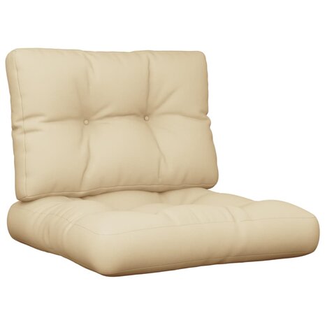 Palletkussens 2 st stof beige 2