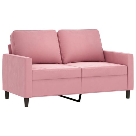 2-delige Loungeset met kussens fluweel roze 3