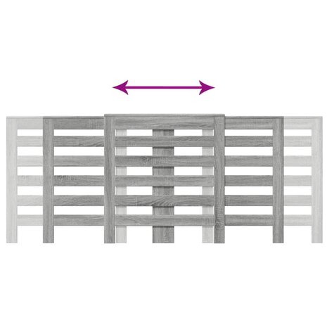 Radiatorombouw 205x21,5x83,5 cm bewerkt hout grijs sonoma eiken 6