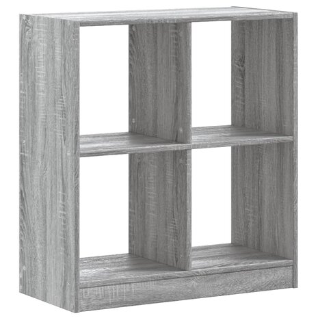 Boekenkast 68,5x32x75 cm bewerkt hout grijs sonoma eikenkleurig 2