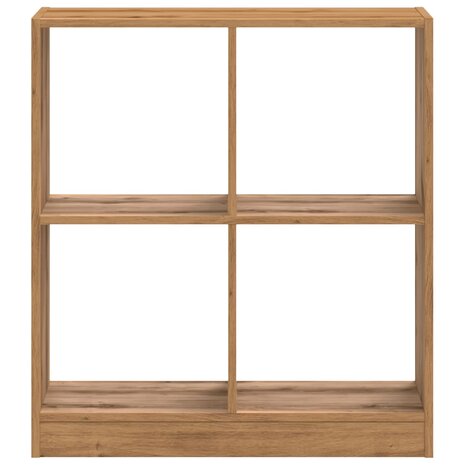 Boekenkast 68,5x32x75 cm bewerkt hout artisanaal eikenkleurig 4