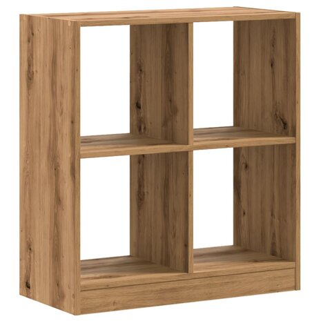 Boekenkast 68,5x32x75 cm bewerkt hout artisanaal eikenkleurig 6