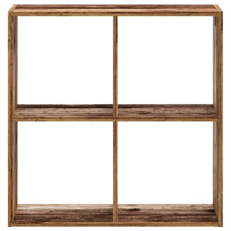 Boekenkast 68,5x32x68,5 cm bewerkt hout oud houtkleurig 4