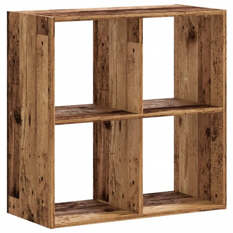 Boekenkast 68,5x32x68,5 cm bewerkt hout oud houtkleurig 6