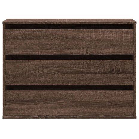 Ladekast 80x41x58 cm bewerkt hout bruin eikenkleurig 4