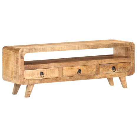 Tv-meubel 117x30x41 cm massief ruw mangohout 10