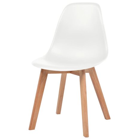  Eetkamerstoelen 4 st kunststof wit 3