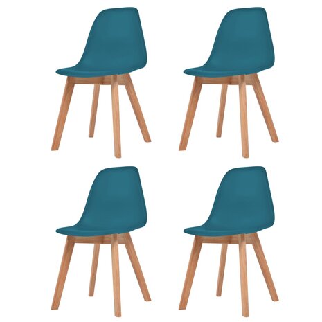 Eetkamerstoelen 4 st kunststof turquoise 1