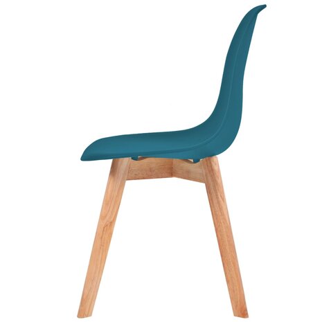 Eetkamerstoelen 6 st kunststof turquoise 4