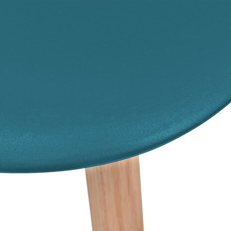 Eetkamerstoelen 6 st kunststof turquoise 5