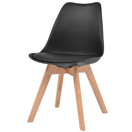 Eetkamerstoelen 4 st kunststof zwart 2