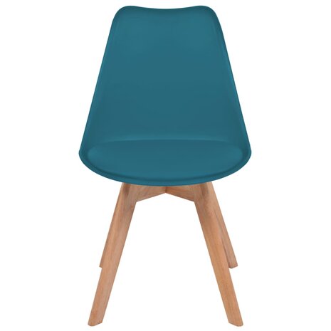 Eetkamerstoelen 4 st kunststof turquoise 3