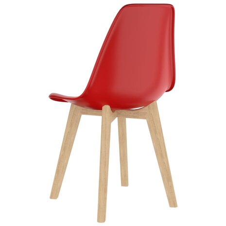 Eetkamerstoelen 2 st kunststof rood 5