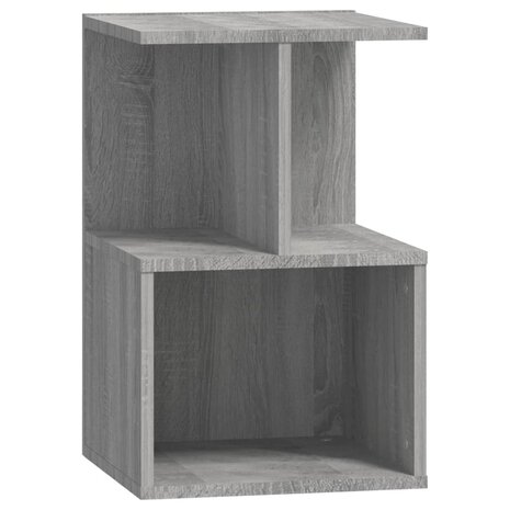 Nachtkastjes 2 st 35x35x55 cm bewerkt hout grijs sonoma eiken 5