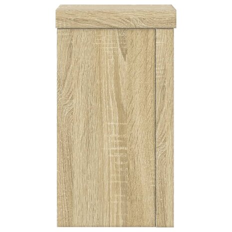 Plantenstandaards 2 st 10x10x18 cm bewerkt hout sonoma eiken 6