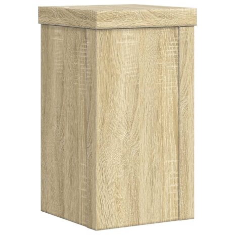 Plantenstandaards 2 st 10x10x18 cm bewerkt hout sonoma eiken 7