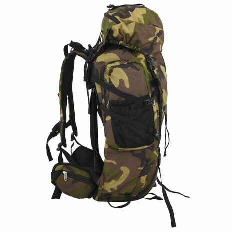 Wandelrugzak 60 L camouflage oxford stof groen 2