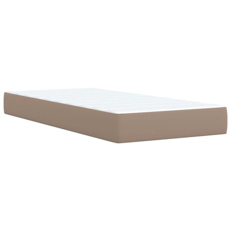 Boxspring met matras kunstleer cappuccinokleurig 80x200 cm 6