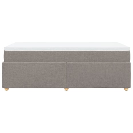 Boxspring met matras stof taupe 80x200 cm 8