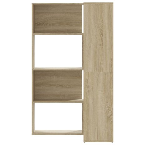 Boekenkast 4-laags hoek 85x85x140 cm bewerkt hout sonoma eiken 4