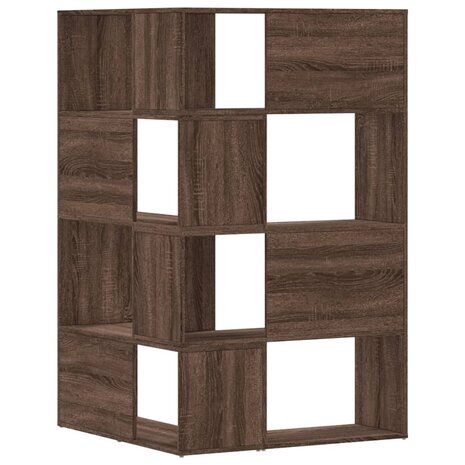 Boekenkast 4-laags hoek 85x85x140 cm bewerkt hout bruin eiken 6