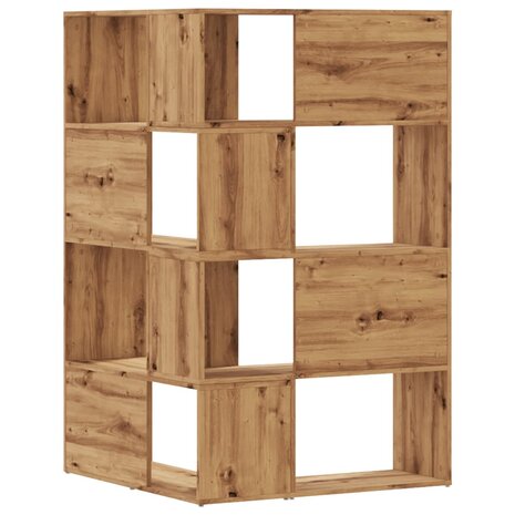 Boekenkast 4-laags hoek 85x85x140 cm hout artisanaal eikenkleur 6