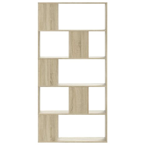 Boekenkast 5-laags 80,5x23,5x162,5 cm bewerkt hout sonoma eiken 3