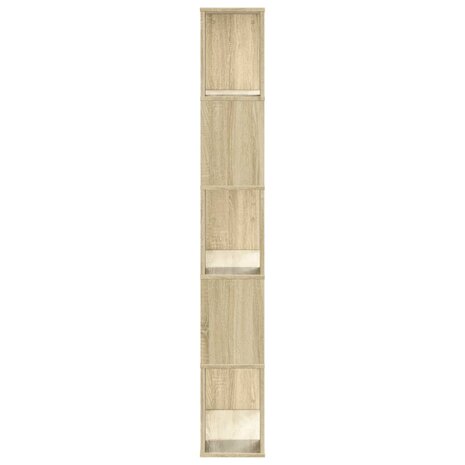 Boekenkast 5-laags 80,5x23,5x162,5 cm bewerkt hout sonoma eiken 4