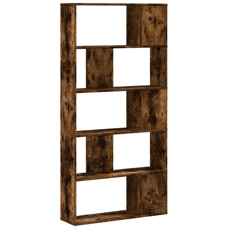 Boekenkast 5-laags 80,5x23,5x162,5 cm hout gerookt eikenkleurig 5