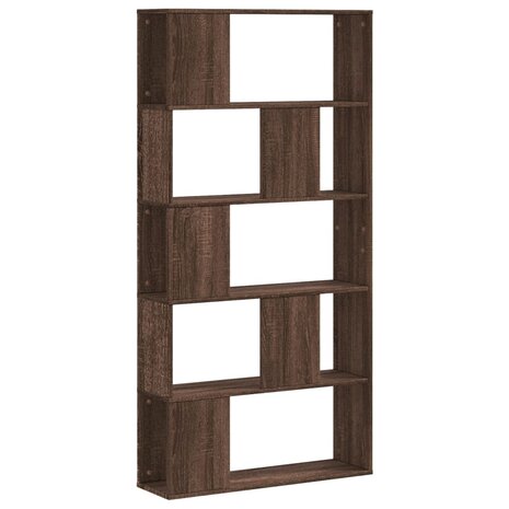 Boekenkast 5-laags 80,5x23,5x162,5 cm hout bruin eikenkleurig 2