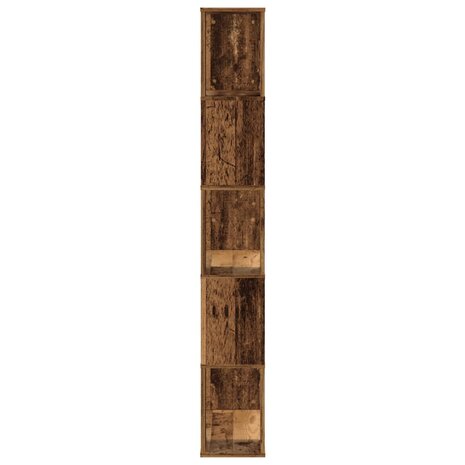 Boekenkast 5-laags 80,5x23,5x162,5 cm bewerkt hout oud hout 4