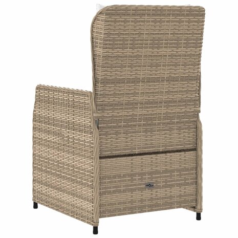 Tuinstoelen 2 st verstelbaar poly rattan beige 7